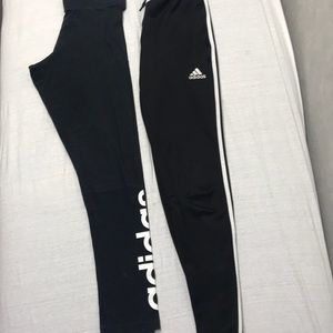 2 pair adidas pants